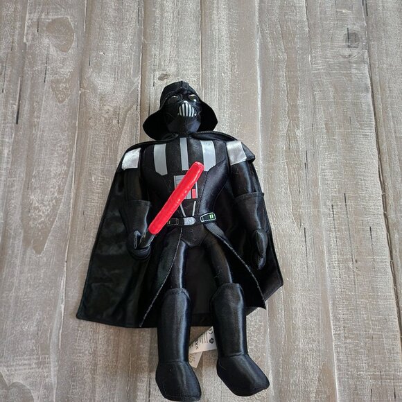 Disney Store Star Wars Darth Vader Plush Figure Toy 15" Black & Red Lightsaber - Picture 1 of 8